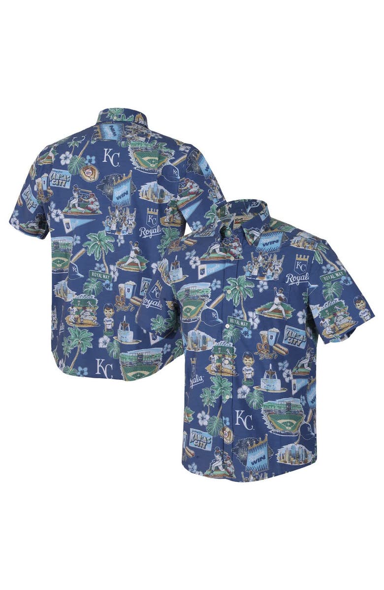 Reyn Spooner Men's Reyn Spooner  Royal Kansas City Royals Scenic Tri-Blend Button-Down Shirt, Alternate, color, Royal