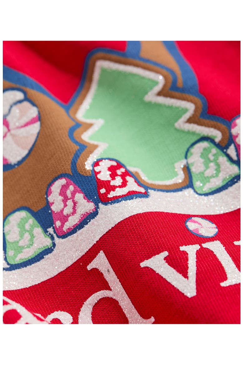 Kids' Long Sleeve Cotton Graphic Pocket T-Shirt, Alternate, color, RED VELVET