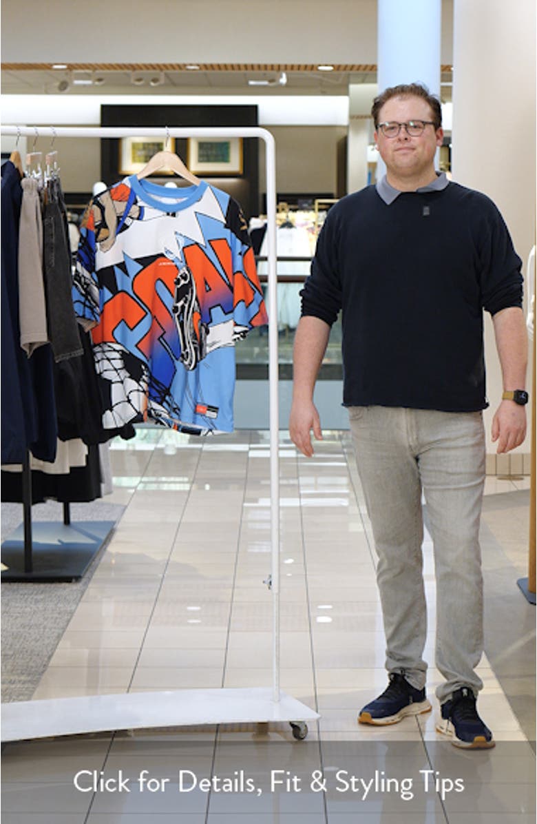 Brooklyn Oversize Soccer Print Cotton T-Shirt, sales video thumbnail