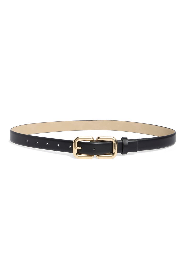 Faux Leather Belt, Main, color, BLACK GOLD