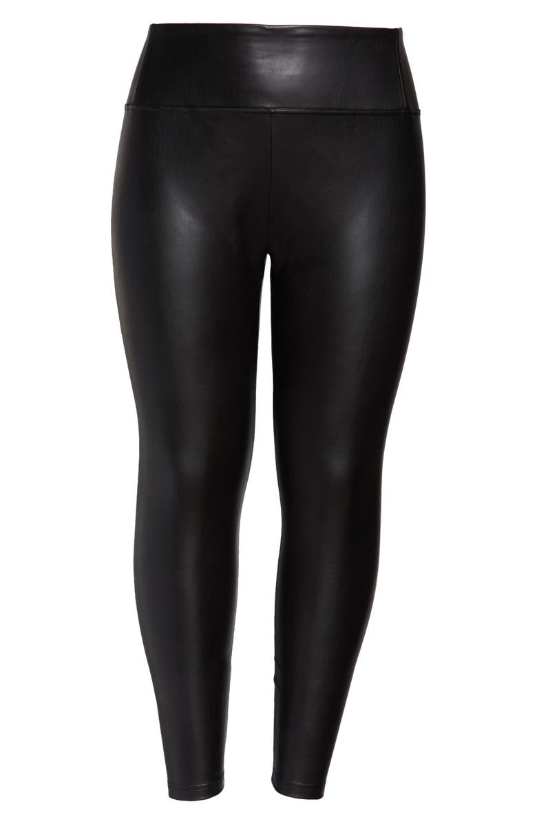 BP. Faux Leather Leggings, Alternate, color, Black