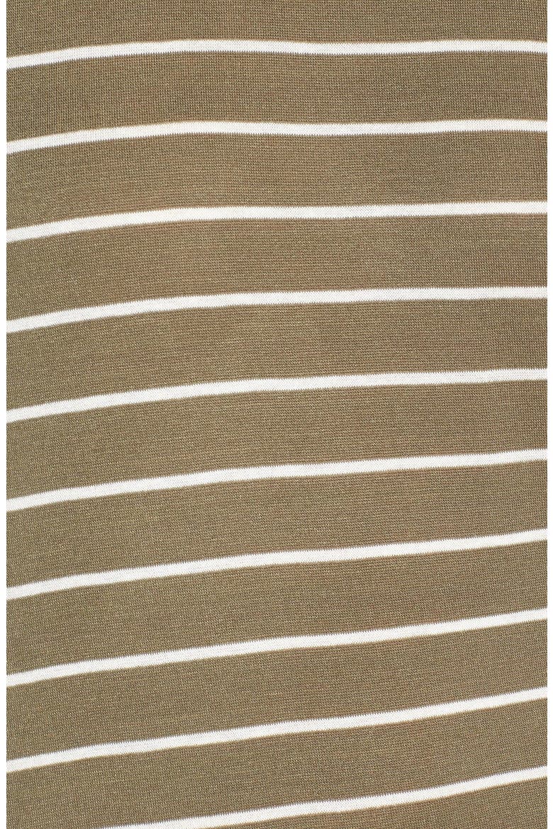 Short Sleeve High/Low Lightweight Tee, Alternate, color, OLIVE BURNT JENNA STRIPE