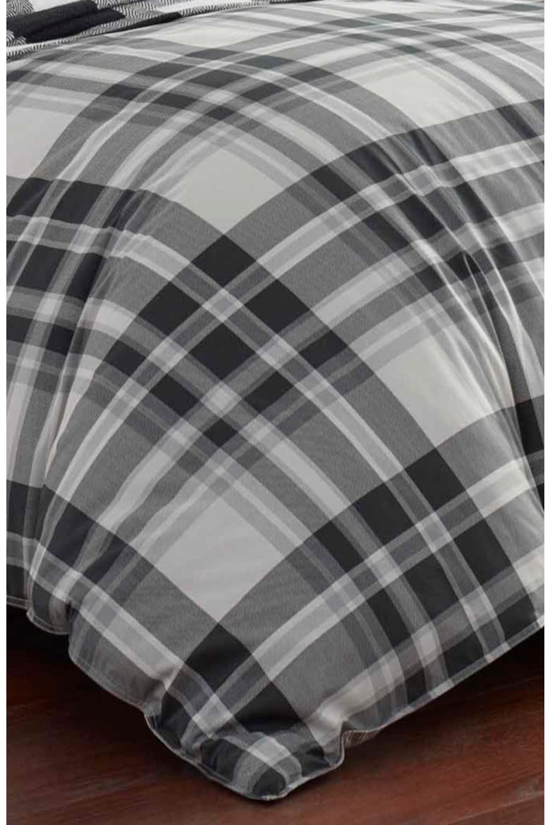 Coal Creek Plaid Twin Comforter & Sham Set, Alternate, color, CHARCOAL