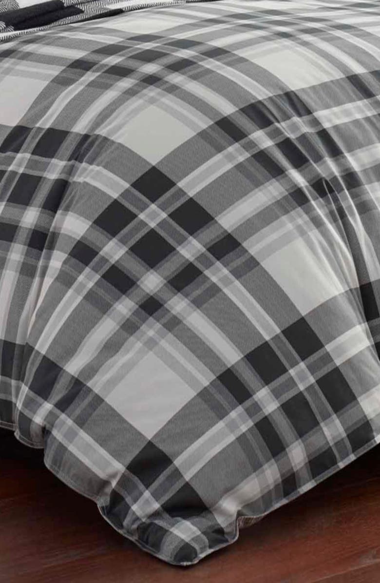 Eddie Bauer Coal Creek Plaid Twin Comforter & Sham Set, Alternate, color, Charcoal