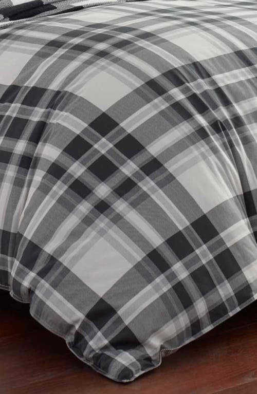 Eddie Bauer Coal Creek Plaid Twin Comforter & Sham Set In Charcoal