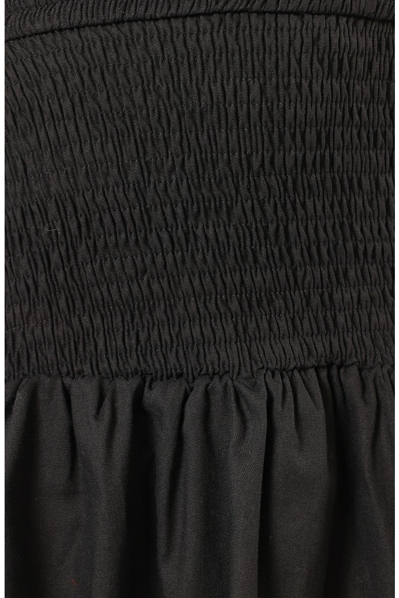 Allison One-Shoulder Cotton Minidress, Alternate, color, BLACK