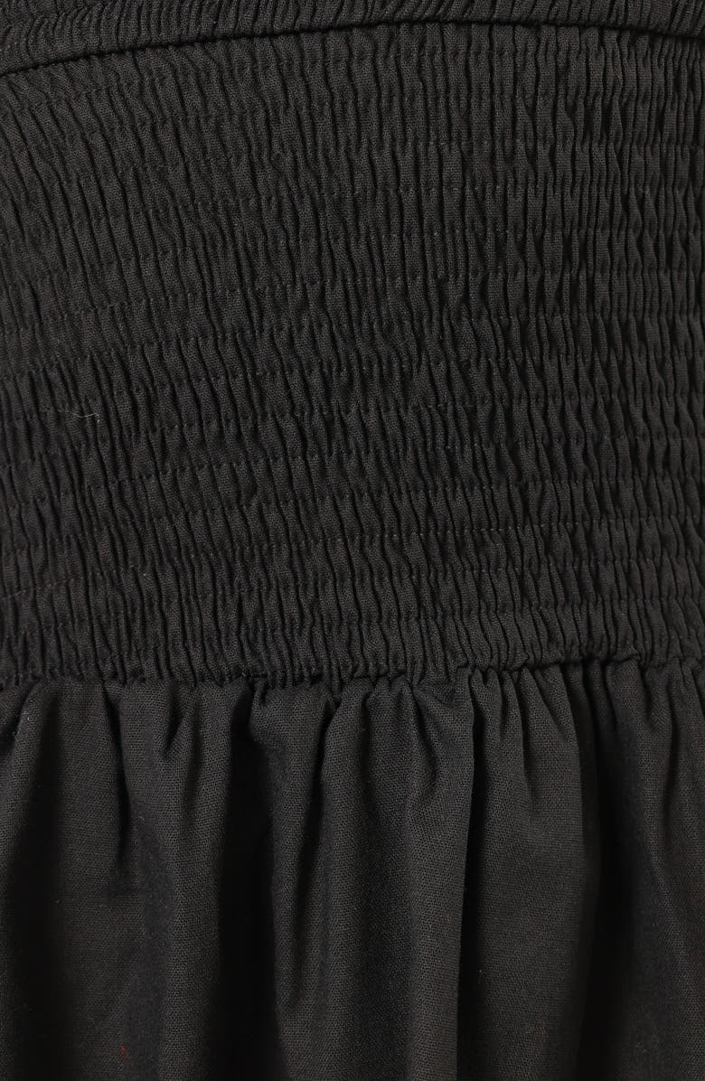 Petal & Pup Allison One-Shoulder Cotton Minidress, Alternate, color, Black