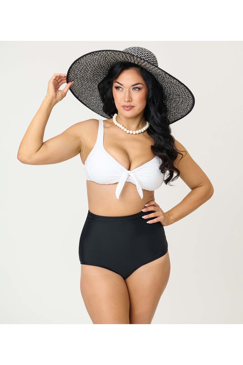 High Waist Louise Bikini Bottom, Main, color, Black Solid