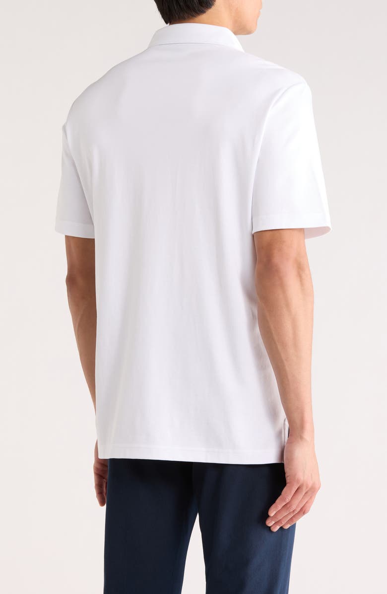 David Donahue Cotton Polo, Alternate, color, White