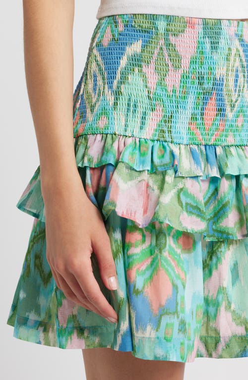 Love The Label Vera Mini Skirt In Symphonic Ikat Bermuda