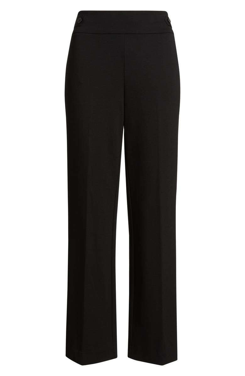 AK ANNE KLEIN Side Tab Pull-On Straight Leg Pants, Alternate, color, Anne Black