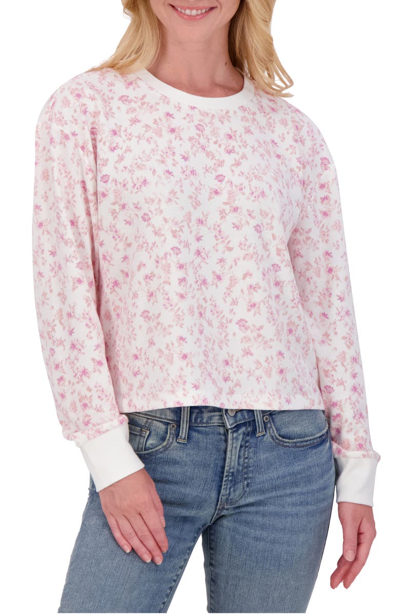 Lucky Brand Floral Crop Sweatshirt, Main, color,