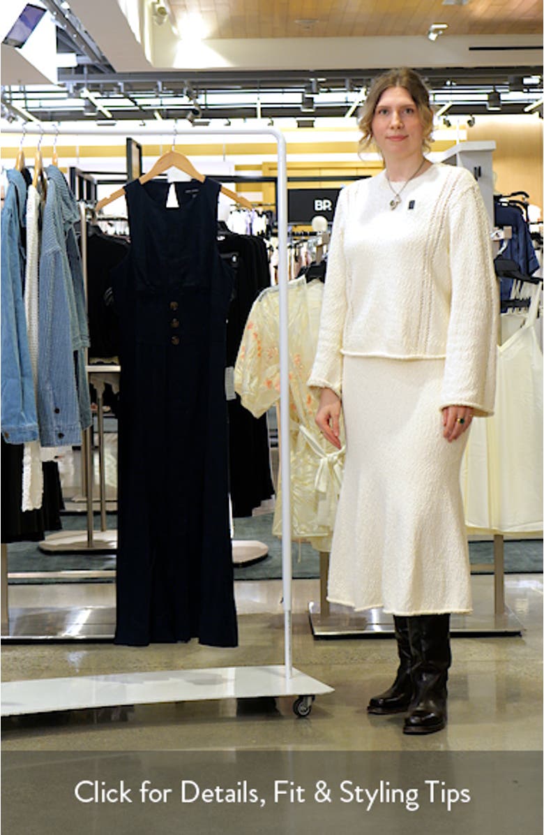 Sleeveless Linen Blend Fit & Flare Dress, sales video thumbnail