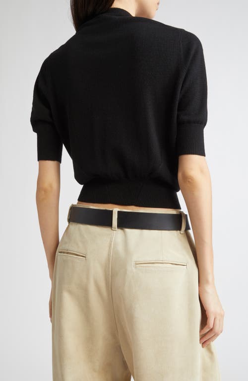 R13 Elbow Sleeve Split Hem Cardigan In Black