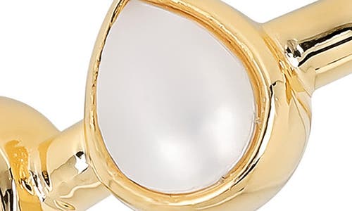 Ys Gems Set Of 3 Cultured Pearl, Black Spinel & White Topaz Rings In White