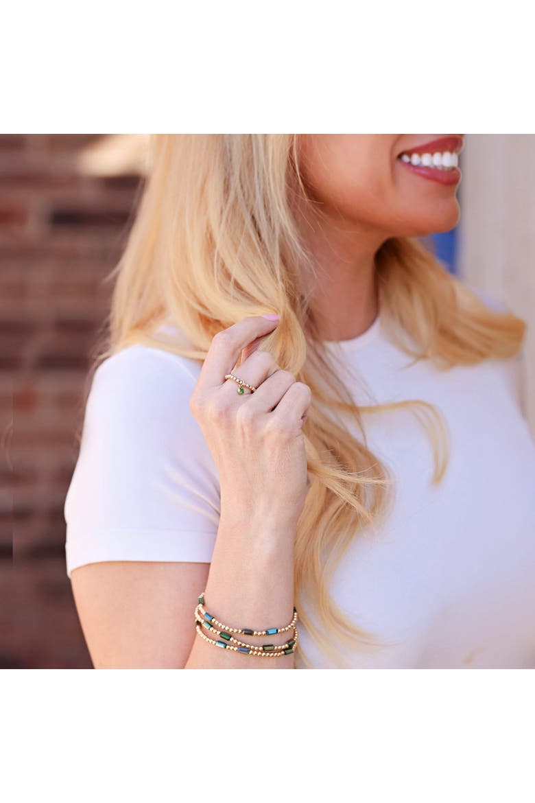 Jade Emerald Gold Filled Bracelet, Alternate, color, Gold