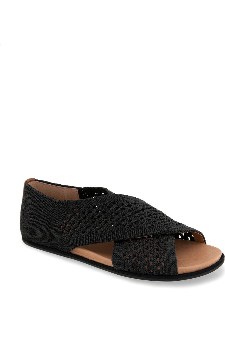 Gentle Souls Laniey Sandal, Main, color, Black Knit
