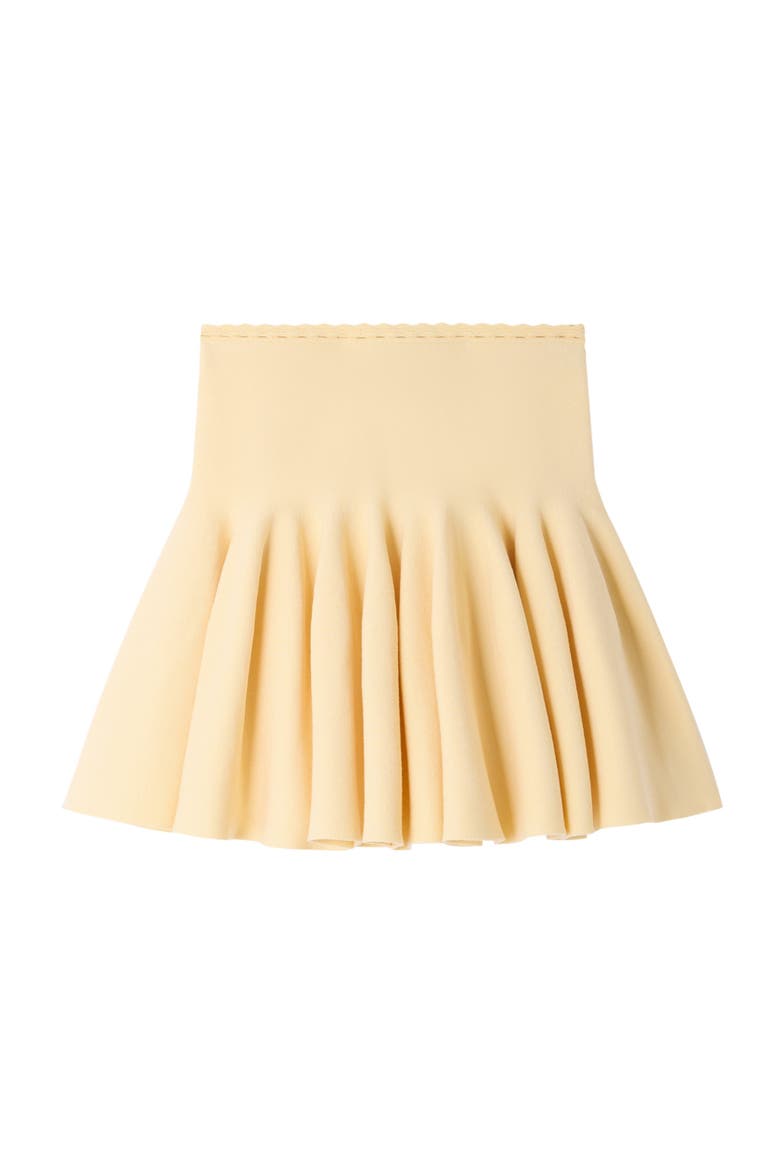 Short knit skater skirt, Alternate, color, Butter