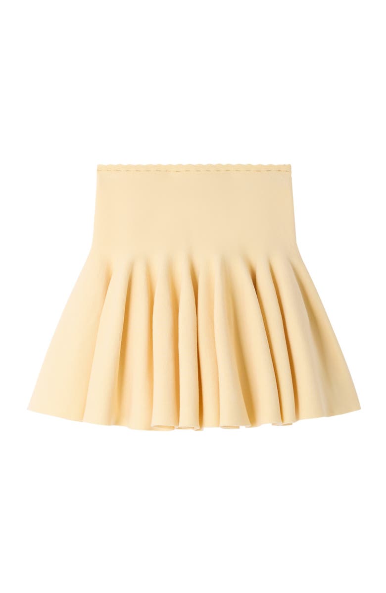 SANDRO Short knit skater skirt, Alternate, color, Butter