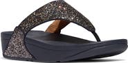 FitFlop Lulu Glitter Post Toe Wedge Sandal