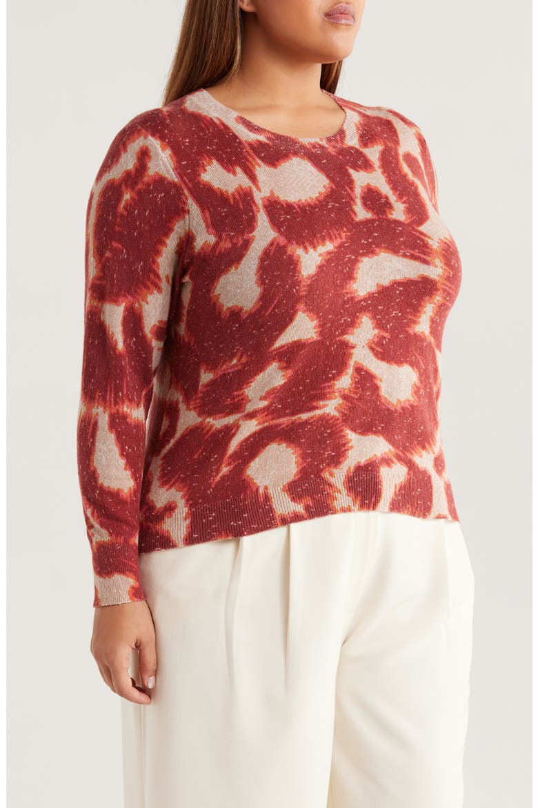 Abstract Animal Supersoft Sweater, Alternate, color, SPICE MULTI