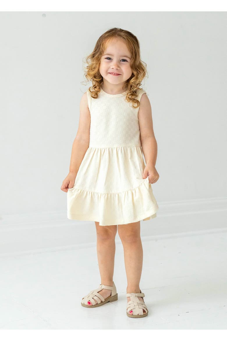 Ivory Tiered Dress, Alternate, color, Creme