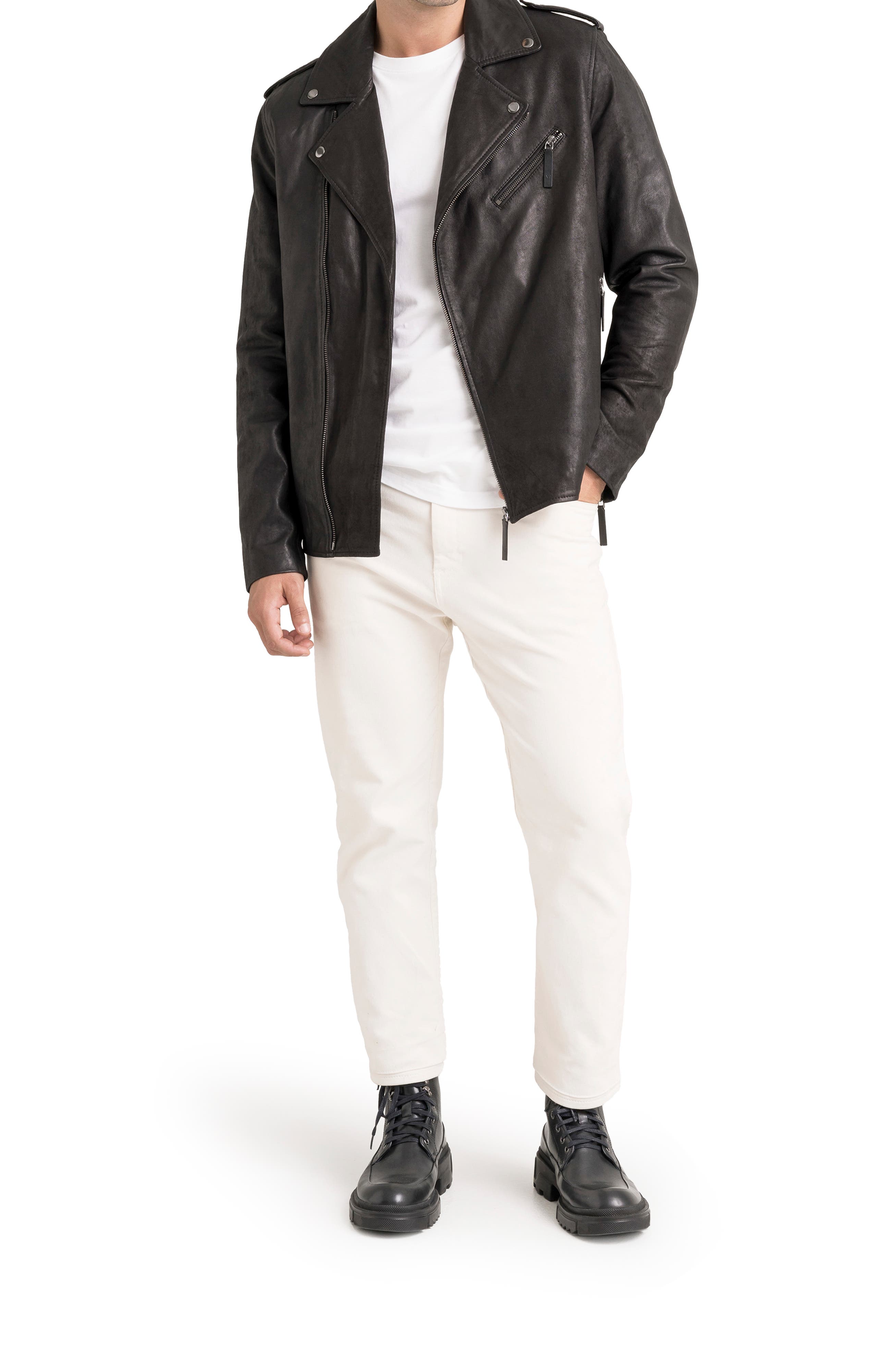 Capri Leather Semi-Fitted Biker Jacket - image 2