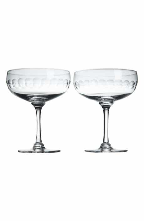The Vintage List Set of 2 Crystal Cocktail Glasses