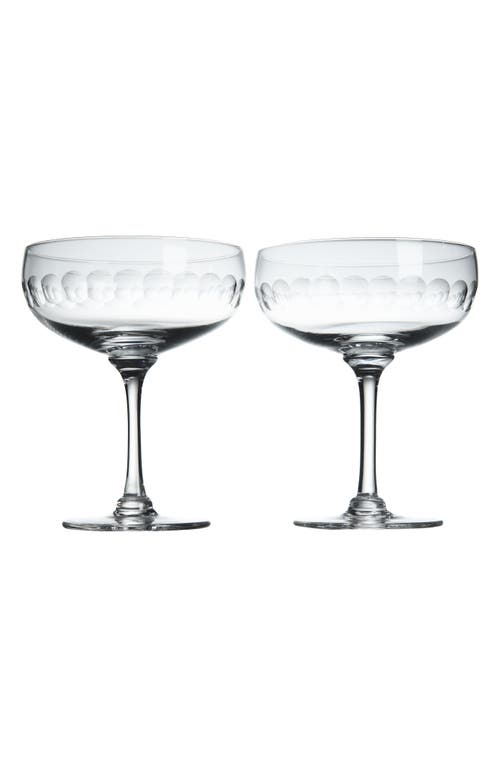 The Vintage List Set Of 2 Crystal Cocktail Glasses In Transparent