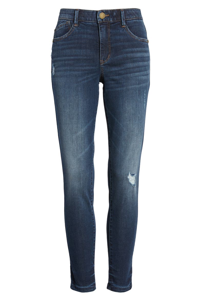 Ab-Solution Ankle Skinny Jeans (Nordstrom Exclusive), Alternate, color, BLUE