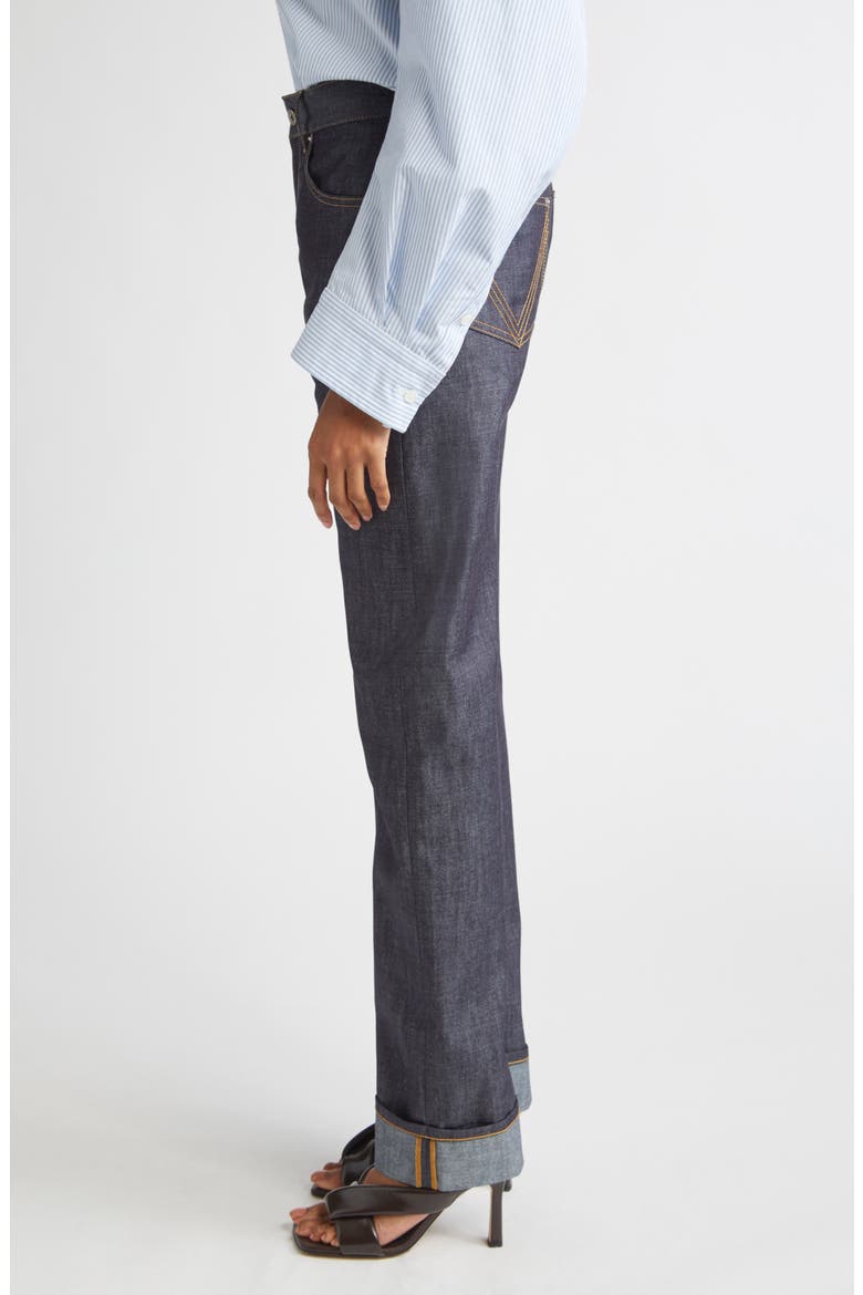 Turned Up Straight Leg Jeans, Alternate, color, 4245 INDIGO
