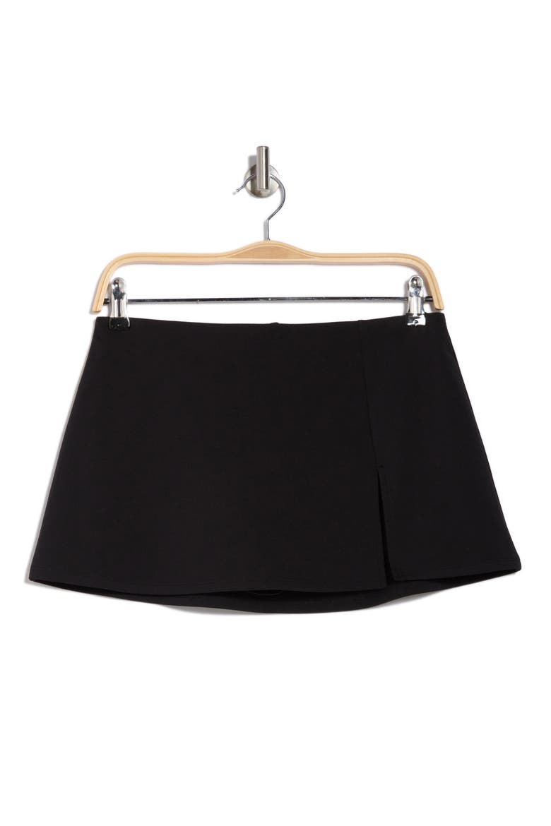 Knit Miniskort, Alternate, color, BLACK