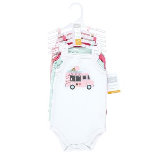 Hudson Baby Soft Cotton Sleeveless Bodysuit In Multi