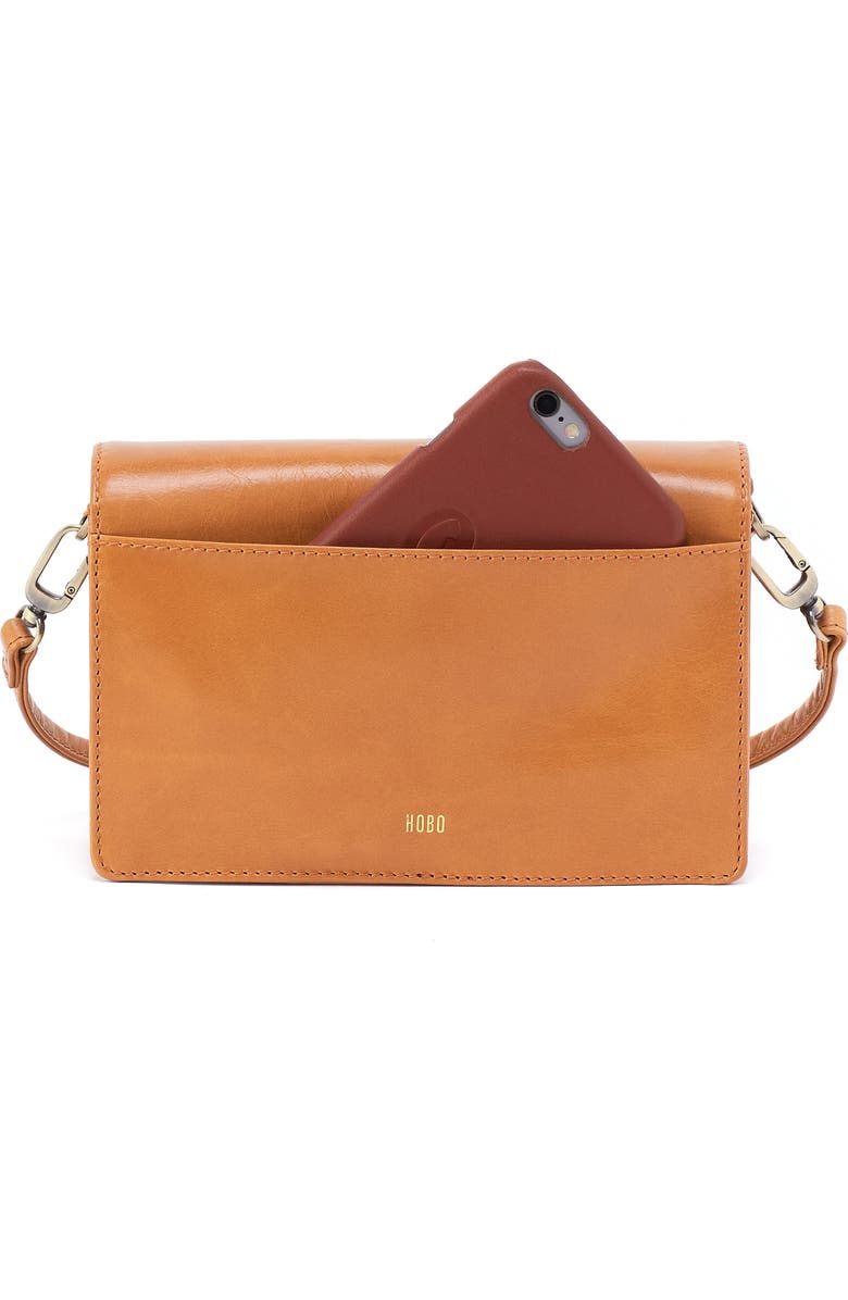 HOBO Jill Leather Phone Crossbody Bag, Alternate, color, Natural