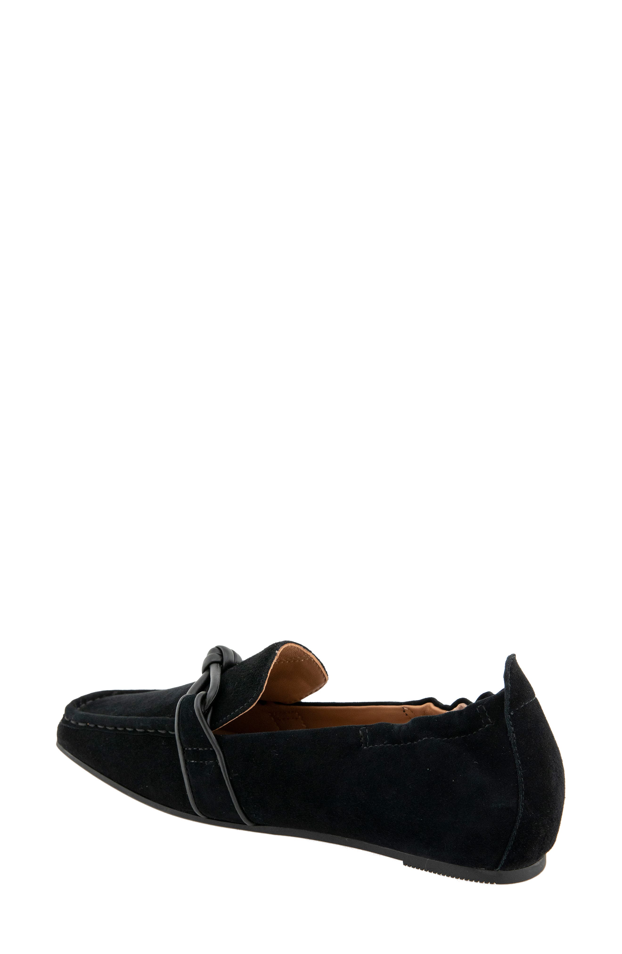 Sophie Knot Loafer, Alternate, color, BLACK SUEDE