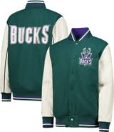 Mitchell & Ness Youth Mitchell & Ness  Hunter Green Milwaukee Bucks Full-Snap Varsity Jacket