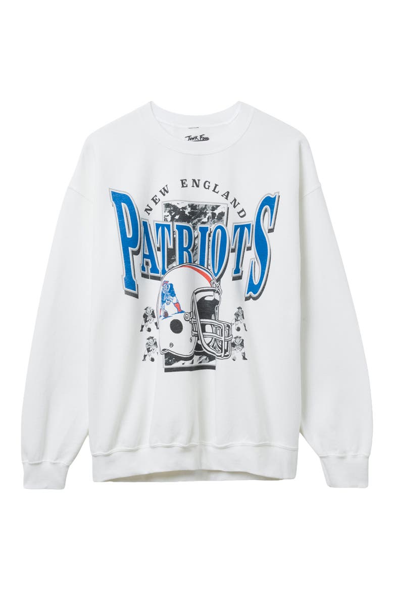 New England Patriots Conversion Graphic Sweatshirt, Main, color, WHITE