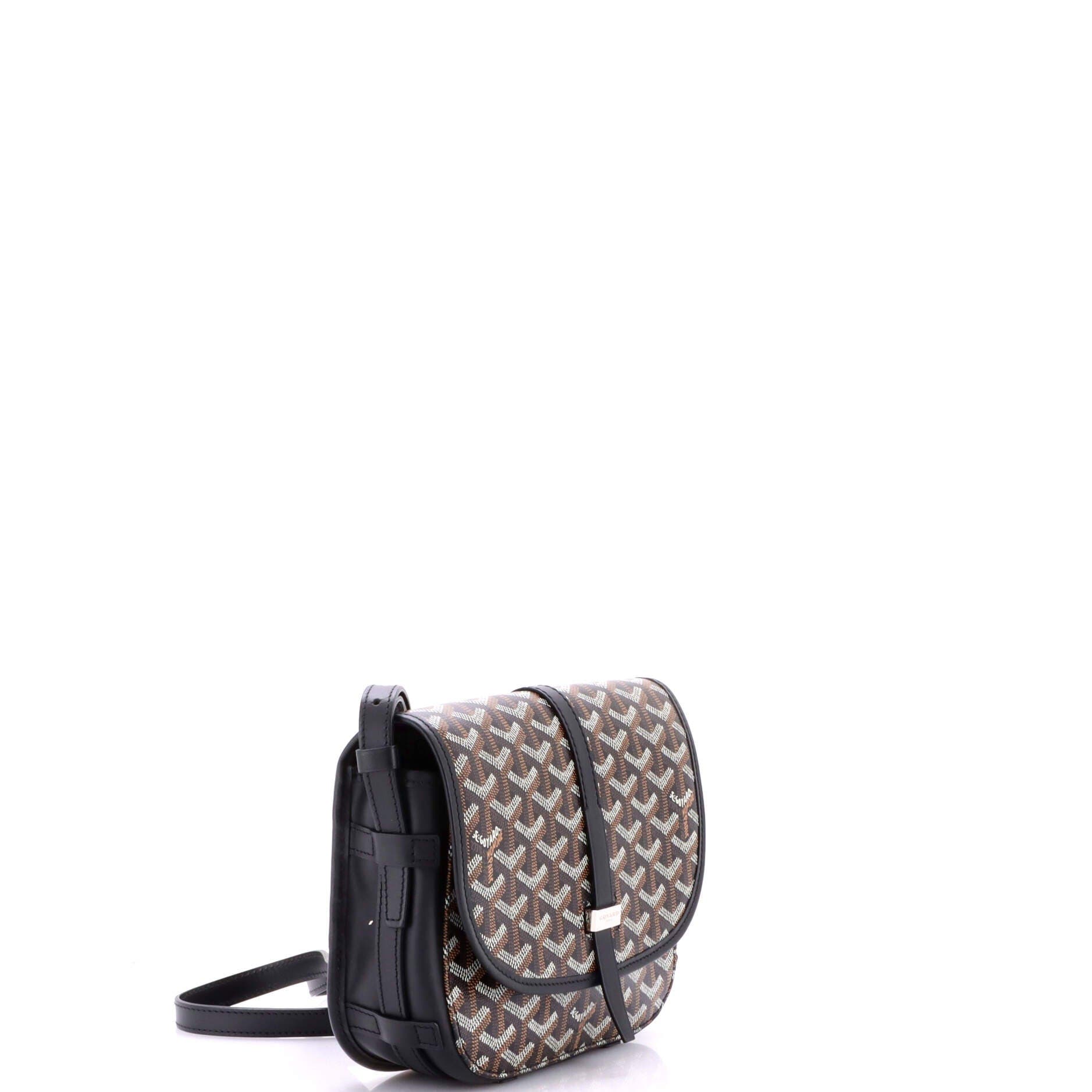 Pre-Owned Goyard Belvedere II Messenger Bag Coated Canvas PM, Alternate, color, Black