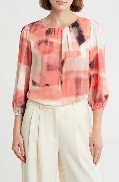 Three-Quarter Sleeve Georgette Top