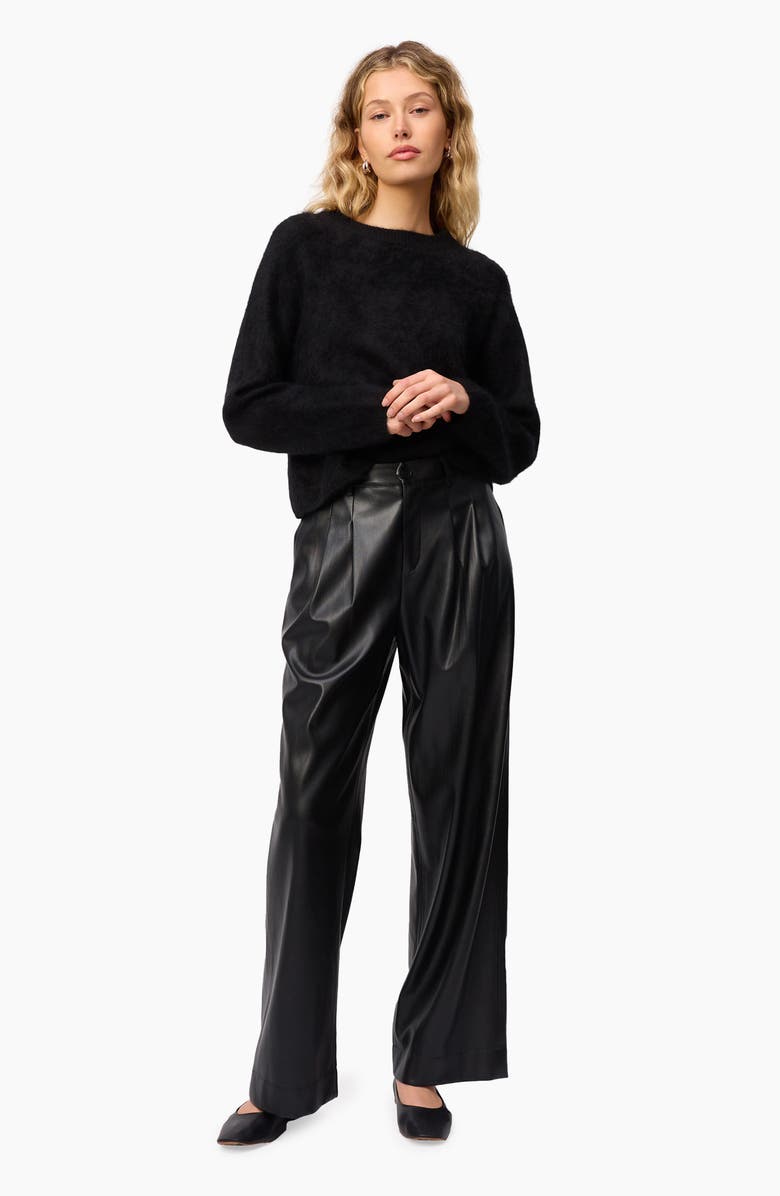 CAMI NYC Andorra High Waist Faux Leather Pants, Alternate, color, Black
