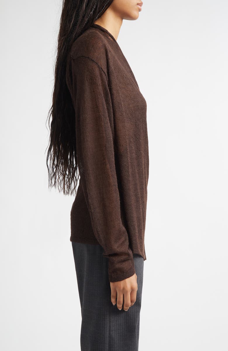 Paloma Wool Sudi Baby Alpaca
Merino Wool Blend Wrap Sweater, Alternate, color, Brown