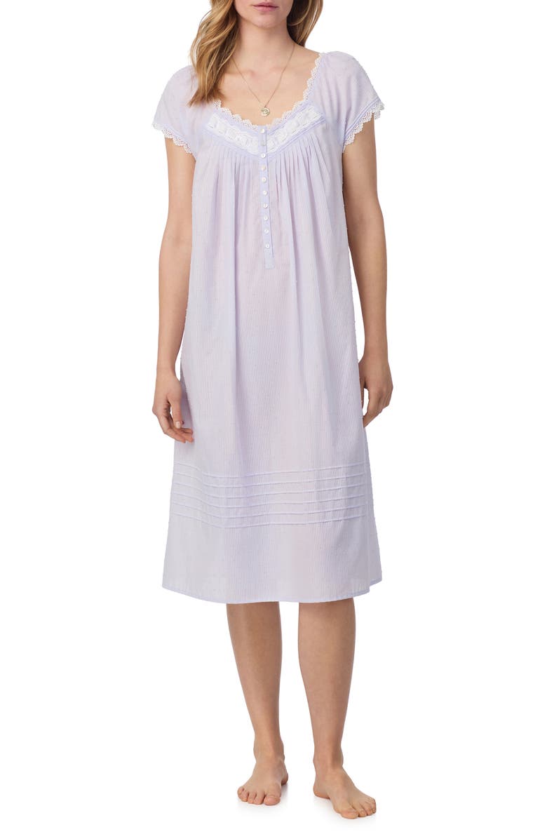 Eileen West Cap Sleeve Waltz Nightgown, Main, color, Lavender