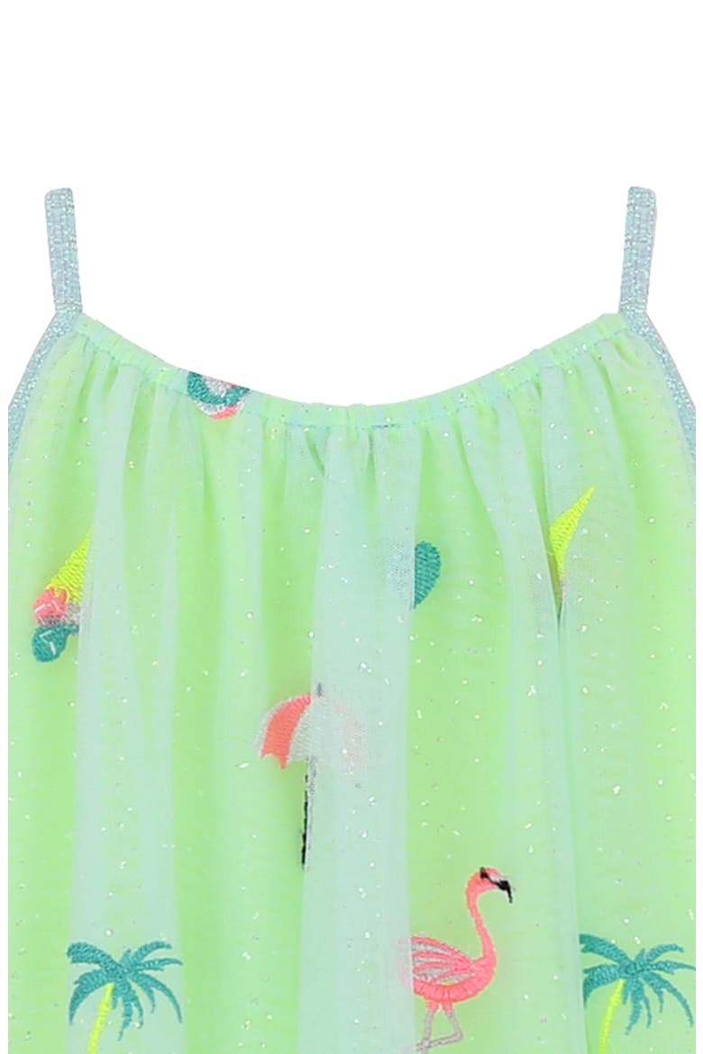 Kids' Embroidered Mesh Dress, Alternate, color, YELLOW