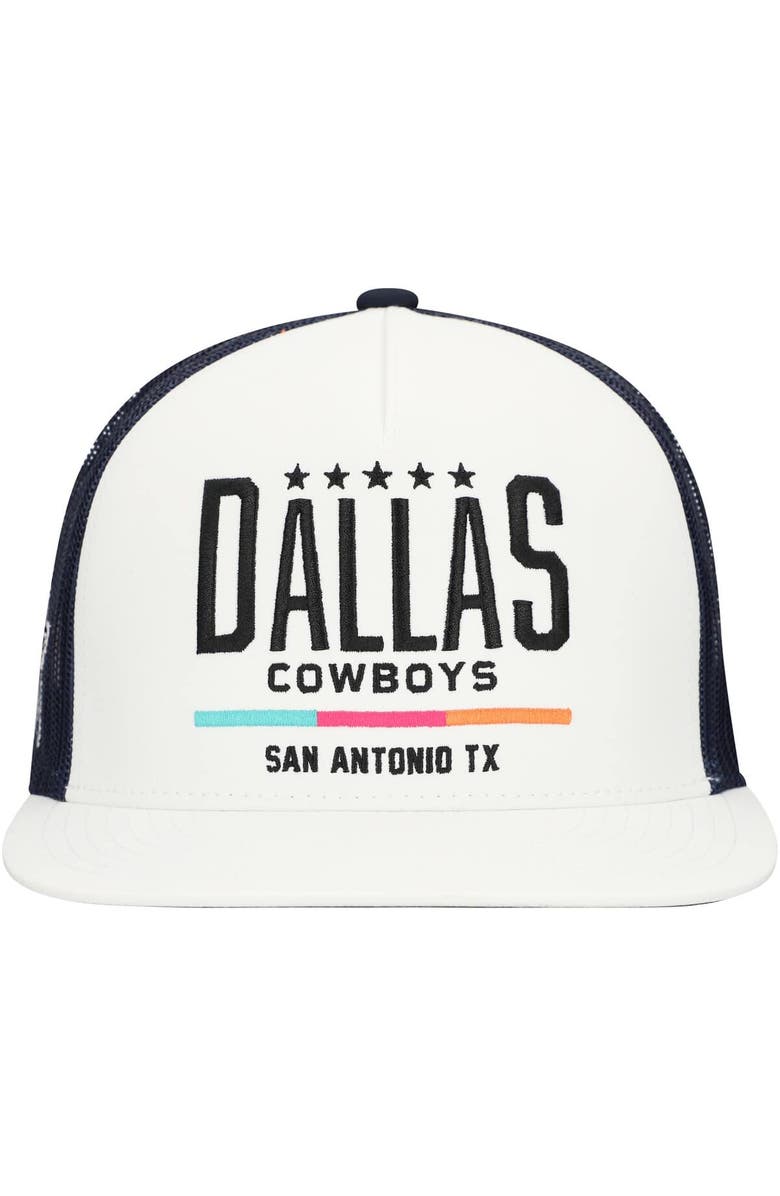 HOOEY Men's HOOey  White/Navy Dallas Cowboys  San Antonio Trucker Snapback Hat, Alternate, color, Navy