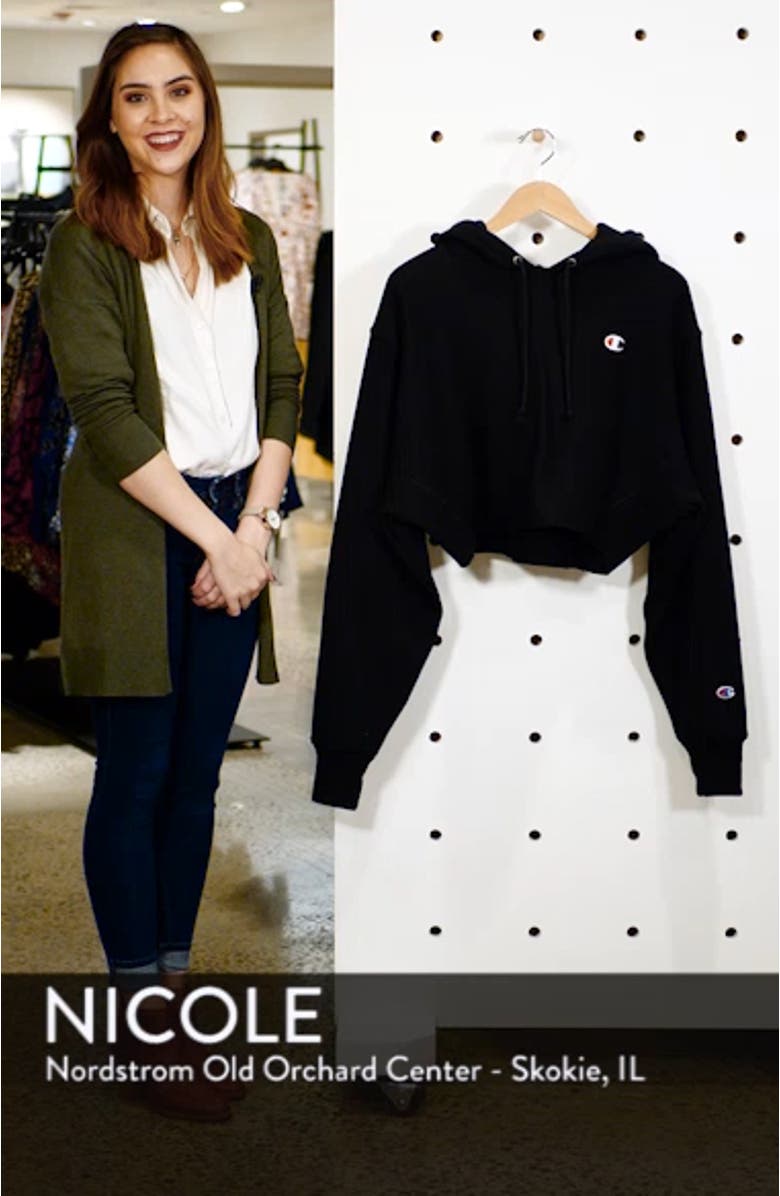 Reverse Weave Crop Hoodie, sales video thumbnail