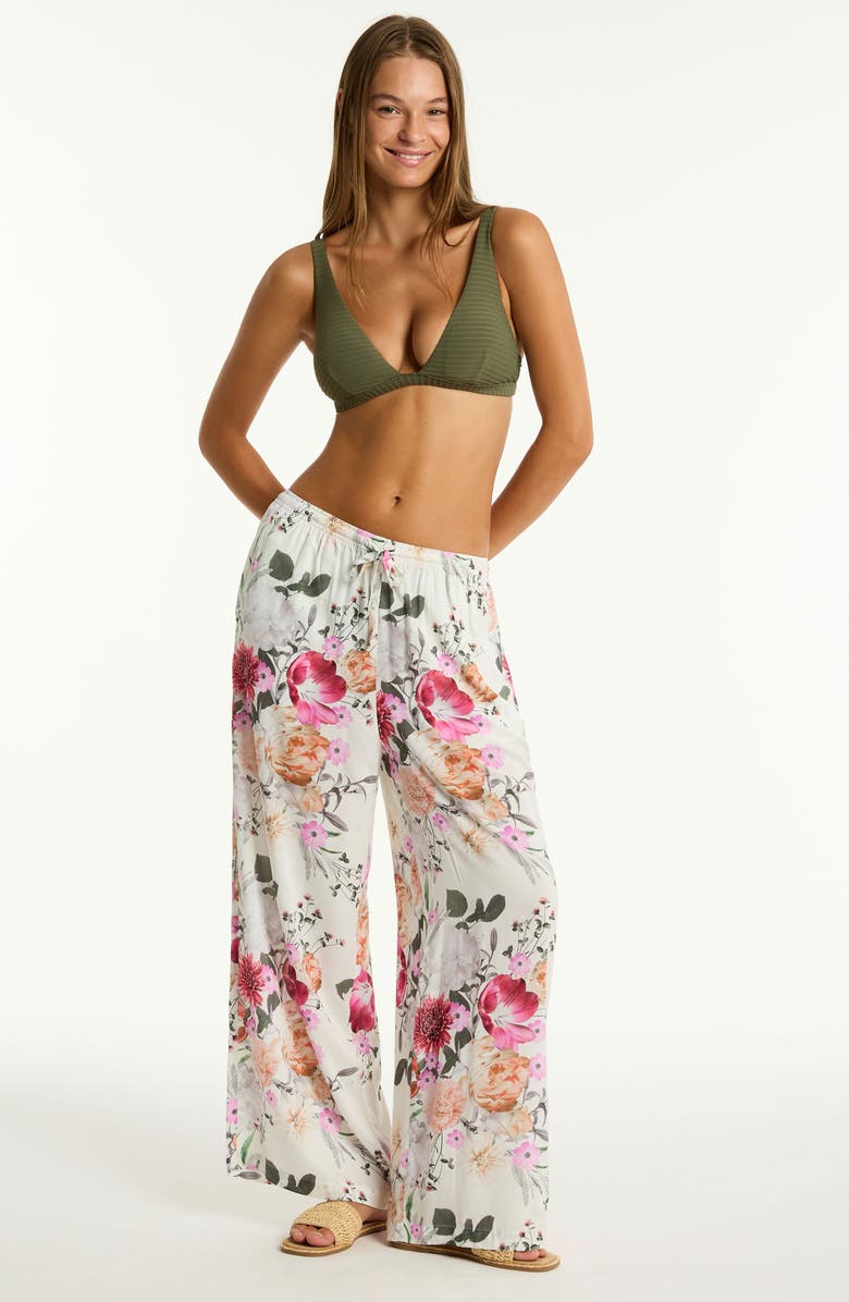 Sea Level Belle Surf Pants, Alternate, color, Coconut