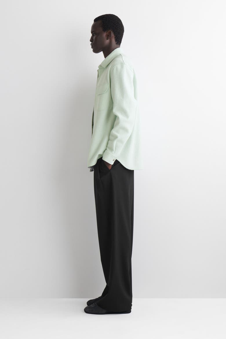 Boiled-Wool Overshirt, Alternate, color, LIGHT GREEN