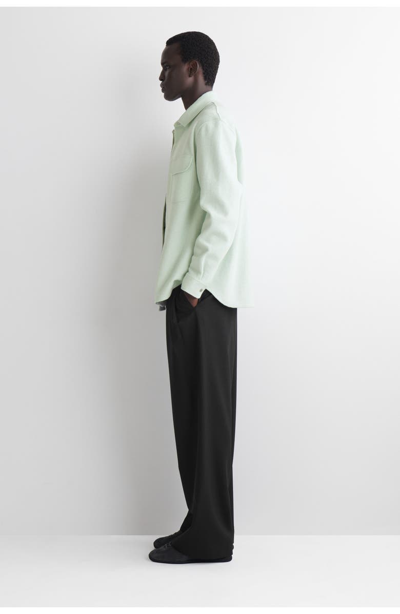 COS Boiled-Wool Overshirt, Alternate, color, Light Green