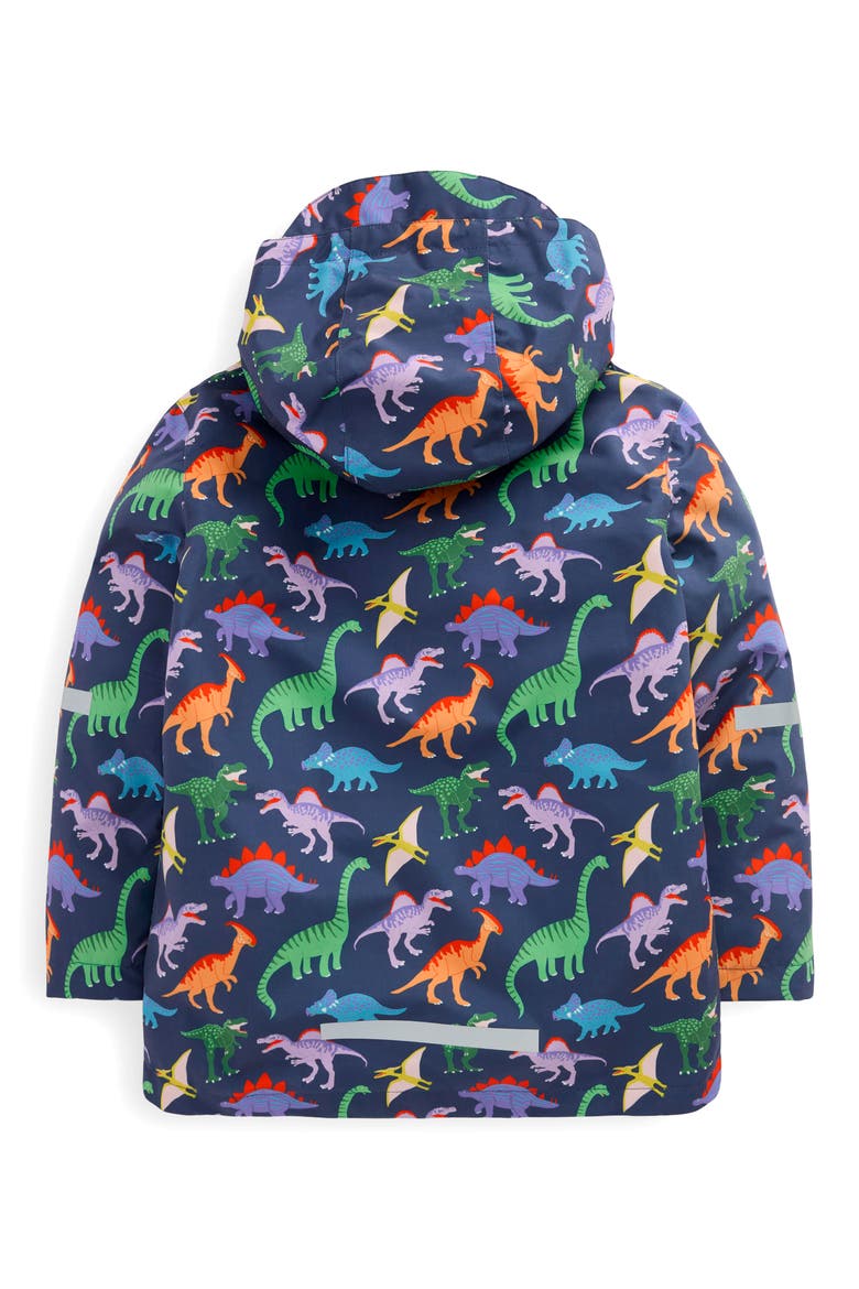 Kids' Waterproof Hooded Fisherman's Jacket, Alternate, color, ROBOT BLUE DINOS