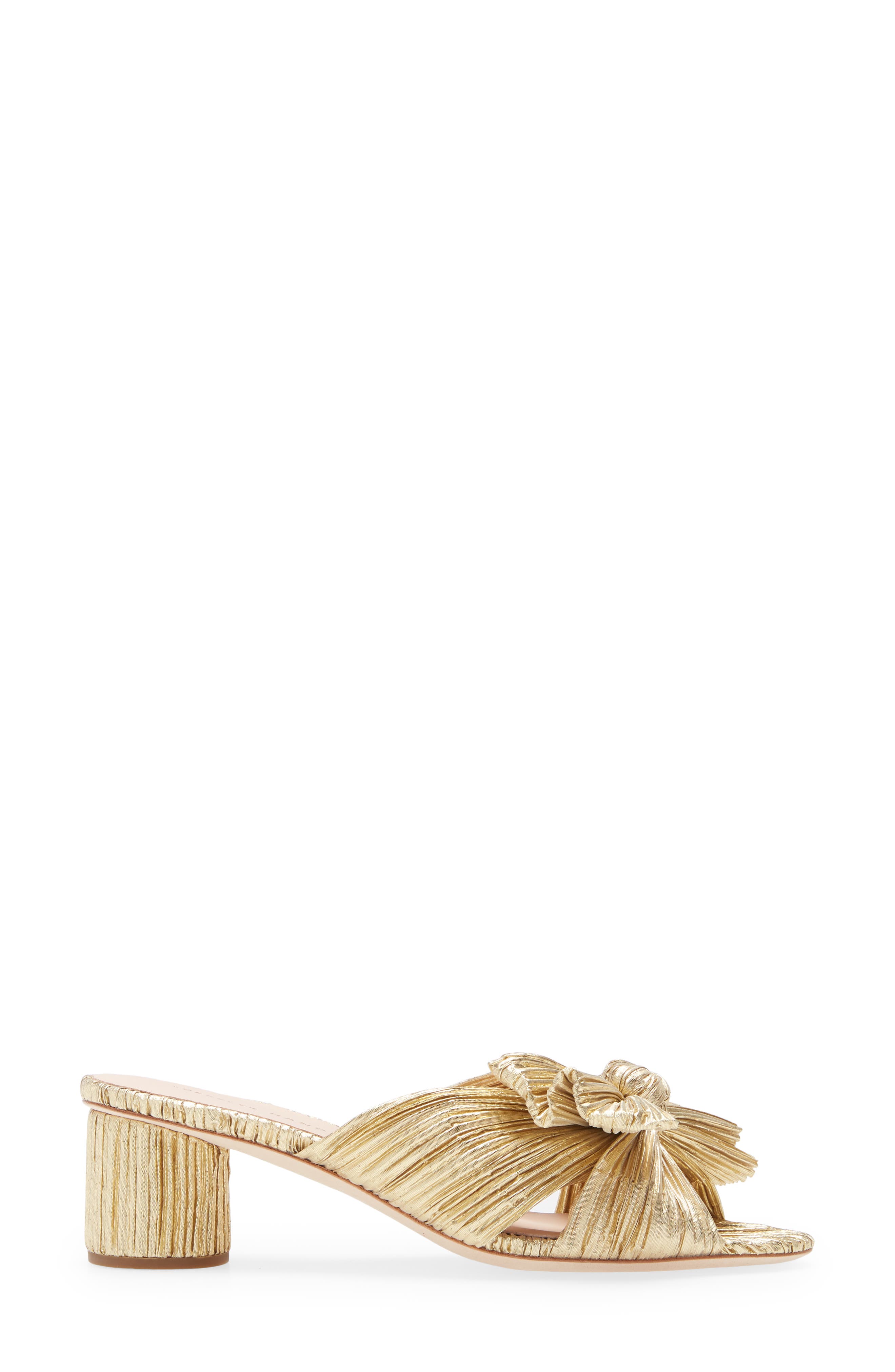 Loeffler Randall Emilia Knot Slide Sandal, Alternate, color, Gold